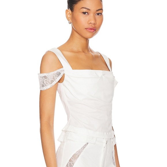 NWT Miaou Renata Corset Top in White size S - Picture 2 of 8